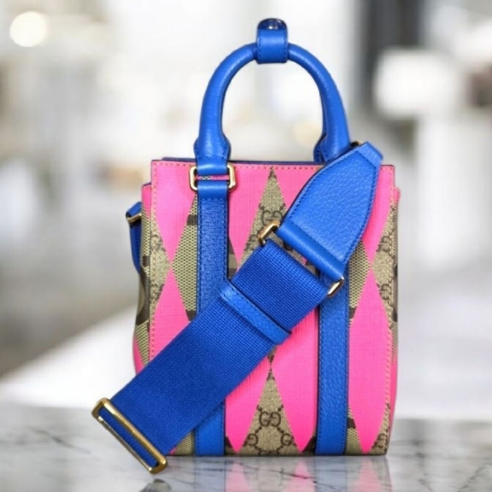 Authentic Gucci Supreme GG Rhombus 2-way Mini Bag